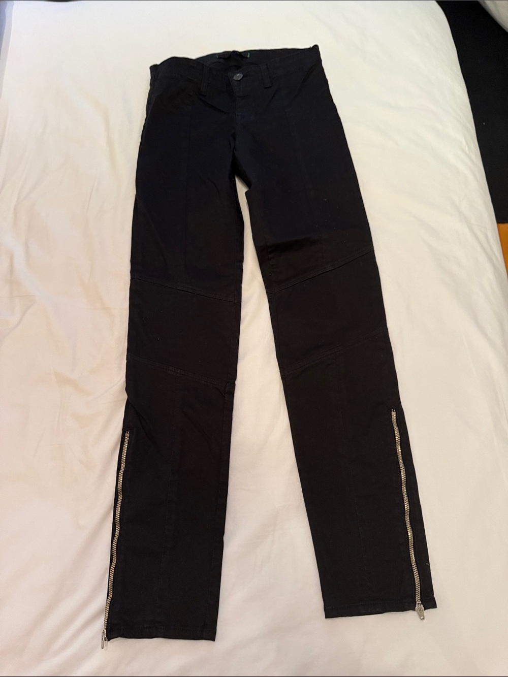 J Brand Black Skinny Pants with Side Zippers